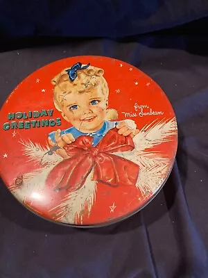 $9.99 • Buy Vintage Christmas Sara Lee Fruit Cake Round Tin Box