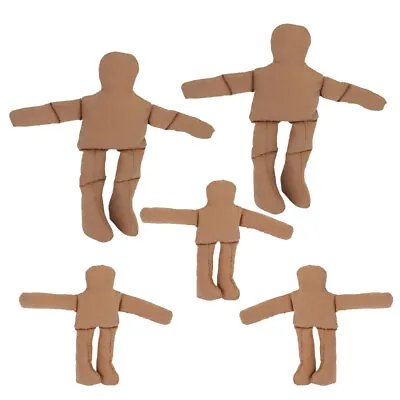 Set Of 5 Chocolate Brown Muslin Cotton Stuffed Doll Bodies - 5  & 8  • $22.93