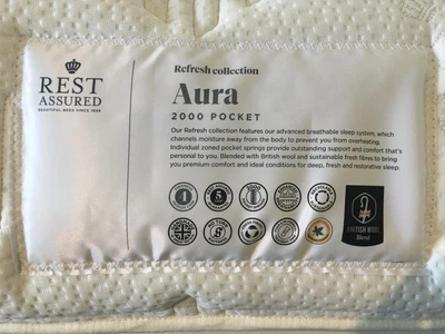£550 • Buy Rest Assured. Aura. Refresh Collection Medium Firm Mattress - DOUBLE