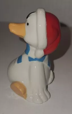 Wade Figurine Christmas Duck Santa Hat Made In United Kingdom Vintage • $35