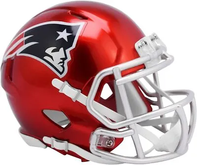 NFL Football Riddell New England Patriots Alt Flash Mini Revolution Speed Helmet • $58.52