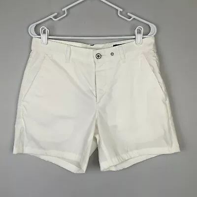 Rag & Bone Mens Sz 30 Perry Cotton Stretch Twill Shorts Lily White • $34.99