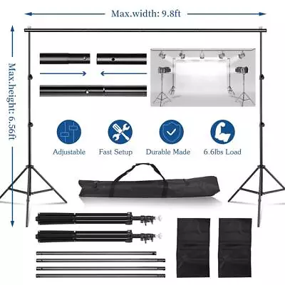 10ft Heavy Duty Photo Video Studio Backdrop Background Support Stand With Bag • $31.95