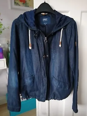 Only Women's Denim Jacket With Hood Size Medium 10-12 • £15