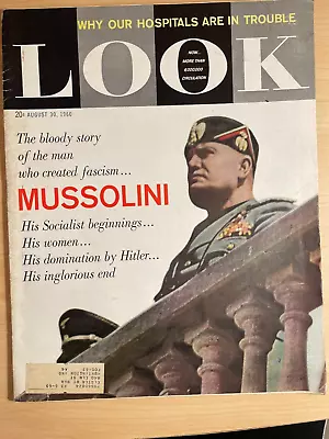 LOOK Magazine August 30 1960 MUSSOLINI • $9