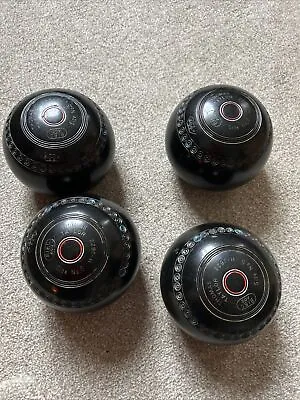 Set Of 4 X Thomas Taylor Lawn Bowls Lignoid Size 5 Made In Scotland • £19.99