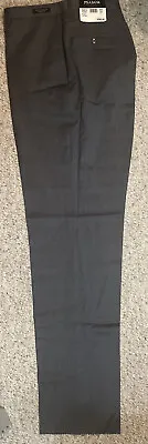 Jos A Bank Signature Traditional Fit Wool Flat Front Gray 42R Dress Pants NWT • $20