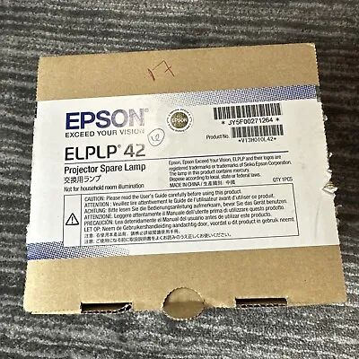 GENUINE ORIGINAL OEM EPSON ELPLP42 LAMP FOR EMP-83H EMP-83HE EMP-X56 EX90 Open • $52