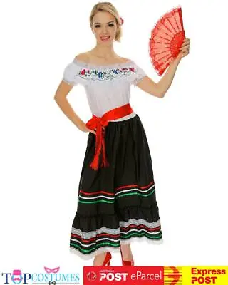 Senorita Western Costume Mexican Spanish Dancer Flamenco Spain Fancy Dress • $56.45