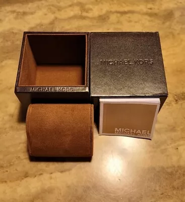 Authentic MK Michael Kors Watch Brown Empty Box With Pillow And Manual • $6.65