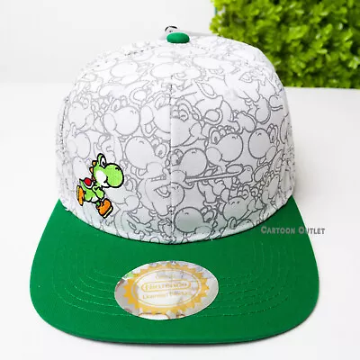 Super Mario Nintendo Controller Gear Snapback Cap Yoshi New Green • $10.49