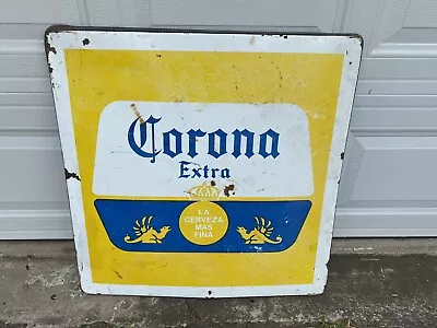 Corona Beer Porcelain Top Metal Table Mexican Restaurant Home Bar Decor ( RARE ) • $149.95