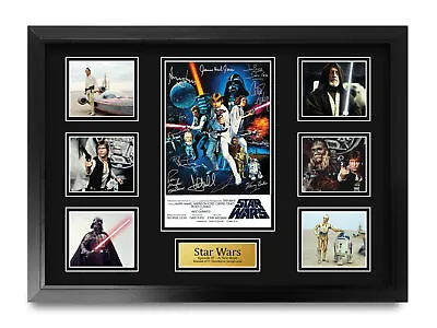 Star Wars New Hope Signed Large A2 Framed Printed Autograph Memorabilia Gift • £64.99