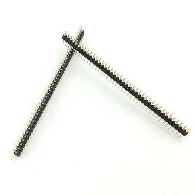 2PCS Single Row 40Pin 2.54mm Round Male Pin Header Gold Plated Machined CA • $1.89