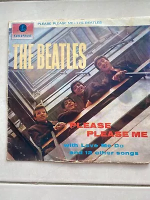 The Beatles Please Please Me Yellow On Black 1964 Parlophone Vinyl Record Mono • $50
