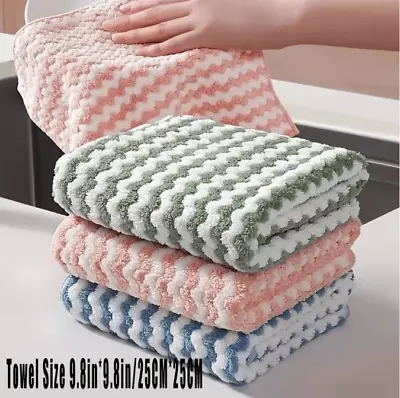 5pcs Kitchen Dish Cloths Microfiber Dish Soft Absorbent Towels Reusable NEW • $5.98