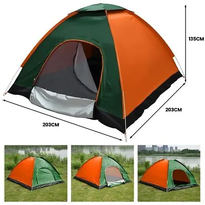 $12.91 • Buy Automatic Camping Tent 3-4 Man Persons Pop Up Tent Outdoor Hiking Fishing Beach