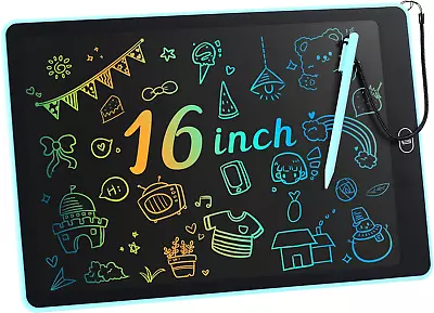 16 Inch LCD Writing Tablet For Kids AdultsColorful Drawing Pad Doodle Board Sch • $15.80