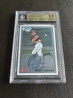 2010 Bowman Chrome Draft Prospects Manny Machado Auto BGS 9.5 • $400