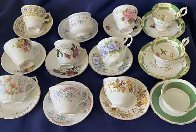 Vintage Cups And Saucers Weddings Tea Parties Cafes Pretty Floral You Choose • £4.99