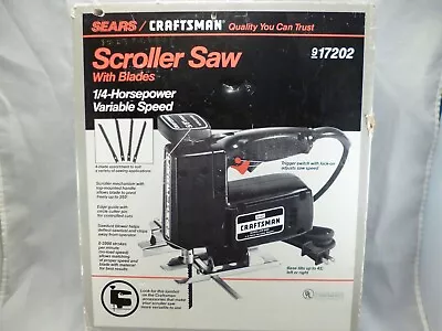 Craftsman Vintage Nos Sealed Scroller Saw W/blades Jig/scroll Variable Speed Usa • $39.99