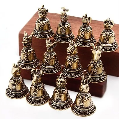 Beads Zodiac Animals Heads Bell Vintage Copper Feng Shui Pendants Jewelry Gifts • $15.25