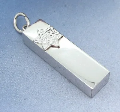 Sterling Silver Elegant Mezuzah Pendant/Charm • $4.99