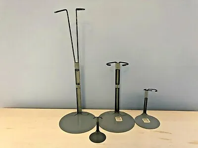 Lot Of 3 Vintage Kaiser Gray Metal Doll Stands  & 1 Mini Unmarked • $29.50