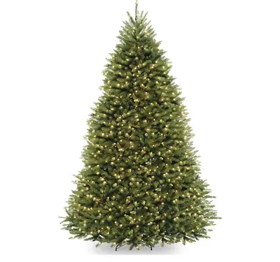 National Tree Company Pre-Lit Christmas Tree Dunhill Fir White Lights 9 Feet • $450