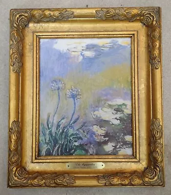 Claude Monet Painting DeNunzio Gilt Frame Oil Replica On Canvas The Agapanthes  • $159.99