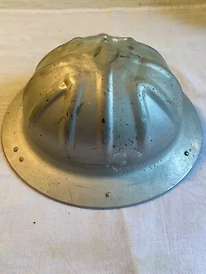 Vintage B.F. McDonald Co Los Angeles Aluminum Hard Hat Full Brim • $55