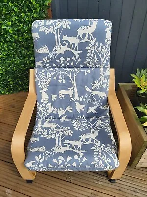 Ikea Poang Kids Chair Cover Slipcover Replacement Cover Cushion Washable • £22