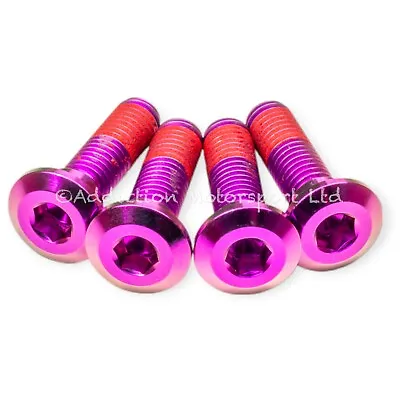 4x Kawasaki Ninja ZX10R 04-05 Purple Titanium Rear Disc Rotor Bolts Threadlock  • £22.99