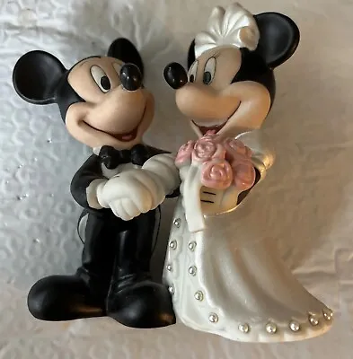 Mickey Mouse & Minnie Mouse Porcelain  Just Married  Figurine • $27