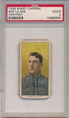 1910 T206 Sweet Caporal 350/30 - Nap Lajoie Portrait - Psa 2 Gd (svsc) • $1099.99