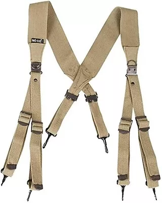WW2 US M36 Khaki Combat FIELD EQUIPMENT Webbing Suspenders • $44.95
