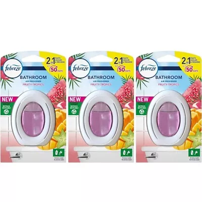 Febreze Bathroom Air Freshener Fruity Tropics  X 3 • £10.70