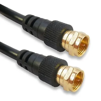 £2.99 • Buy 1.5M F Connector Cable F Type TV Antenna Or Satellite Coaxial Screened Lead Gold