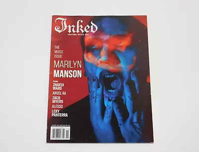 Inked Magazine Nov 2020 Issue #106 Tatoo Art Marilyn Manson Alesso Zhavia Ward + • $14.95