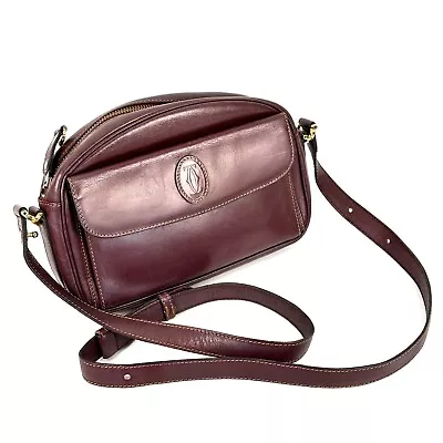 Cartier Must De Cartier Leather Front Pocket Shoulder Bag Authentic • $230