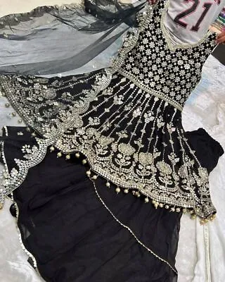 $112.15 • Buy Gown Salwar Kameez Suit New Party Wear Pakistani Indian Wedding Dress Bollywood