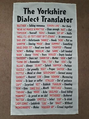 Yorkshire Dialect Words Tea Towel YORKSHIRE DIALECT TRANSLATOR Speech Language  • £5.49