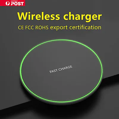 Wireless Charger Fast Charging Pad With Cable For IPhone Samsung Galaxy Series • $12.95