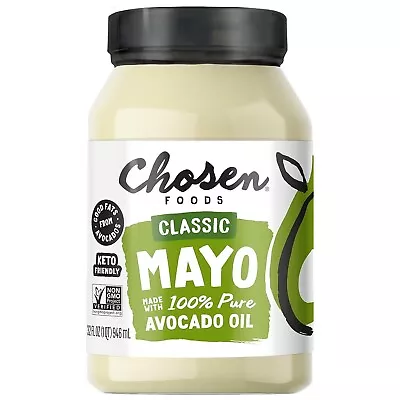 Chosen Foods Avocado Oil Mayonnaise 32 Ounce - NON GMO • $19.95