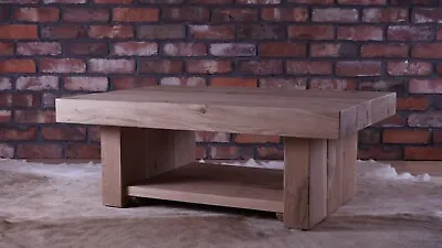 £699.95 • Buy Oak Hardwood Sleeper Coffee Table With Shelf - Hand-Crafted - Multiple Sizes