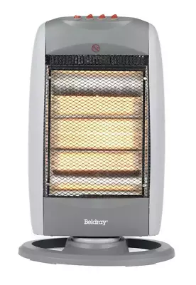 Electrical Halogen Heater 1.2kW Home Office Portable Heater -2 Tube Working • £14.95