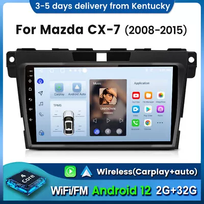 For MAZDA CX-7 2008-2015 9  Android Auto Car-Play Car Radio Stereo GPS Navi WIFI • $139.99