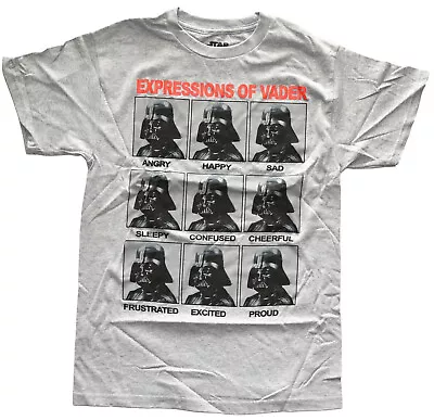 $14.99 • Buy Star Wars Darth Vader Expressions Grey Heather Men's Graphic T-Shirt New