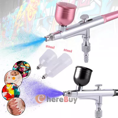 2024 New Dual Action Gravity Feed 0.3mm Spray Airbrush Gun Nail Art Paint Tatto • $15.39