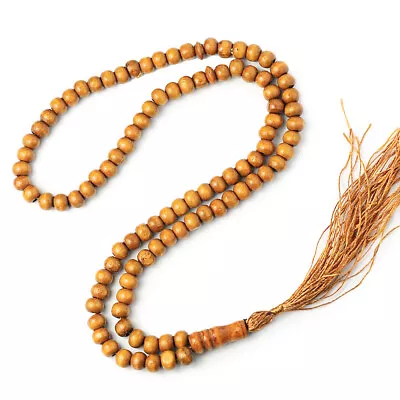 Wood Tasbih Prayer Beads 99 Muslim Prayer Beads Islamic Handheld Prayer Beads • £3.62